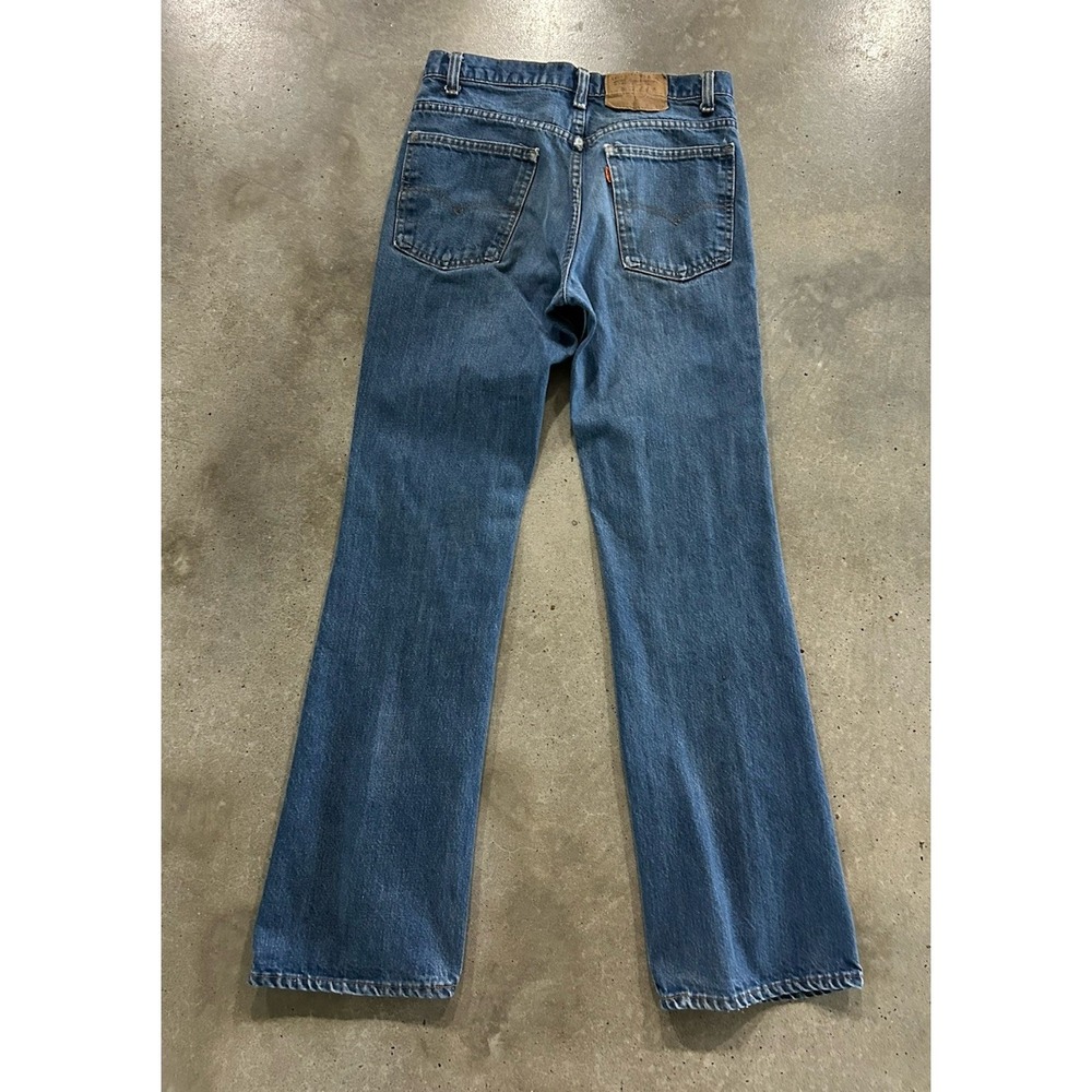 Vintage Levis 517 Jeans Mens 32x33 Blue Orange Tab Bootcut Faded USA